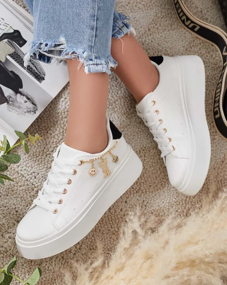 Royalfashion Sportowe sneakersy damskie z ozdobą Gonemi