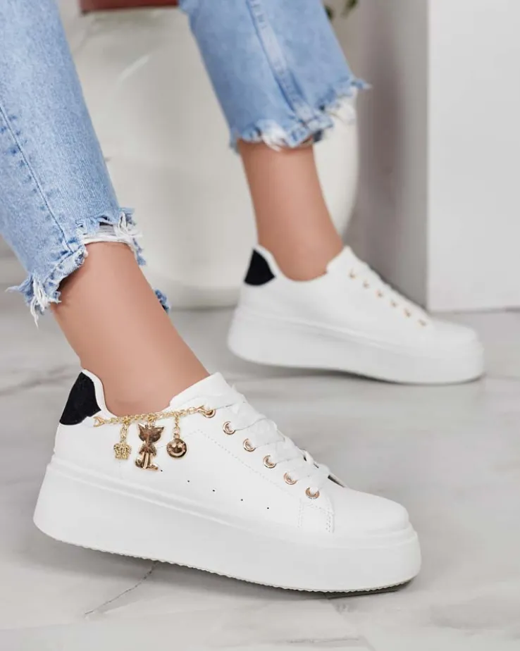 Royalfashion Sportowe sneakersy damskie z ozdobą Gonemi