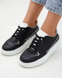 Royalfashion Sportowe sneakersy damskie w kolorze czarnym Hellar