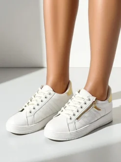 Royalfashion Sportowe sneakersy damskie z ozdobnym suwakiem Evrove