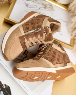 Royalfashion Sportowe sneakersy damskie z ukrytym koturnem Perotta