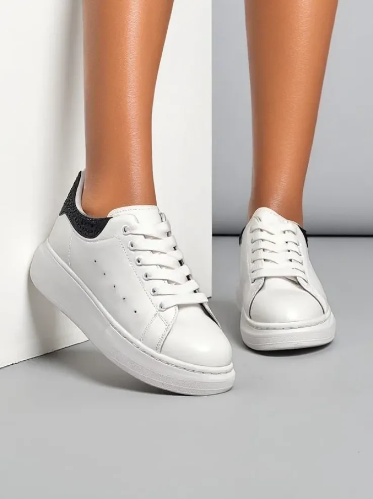 Royalfashion Sportowe sneakersy damskie z cyrkoniami Ellefa