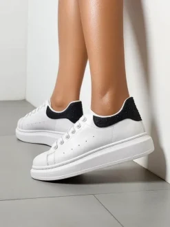 Royalfashion Sportowe sneakersy damskie z cyrkoniami Ellefa