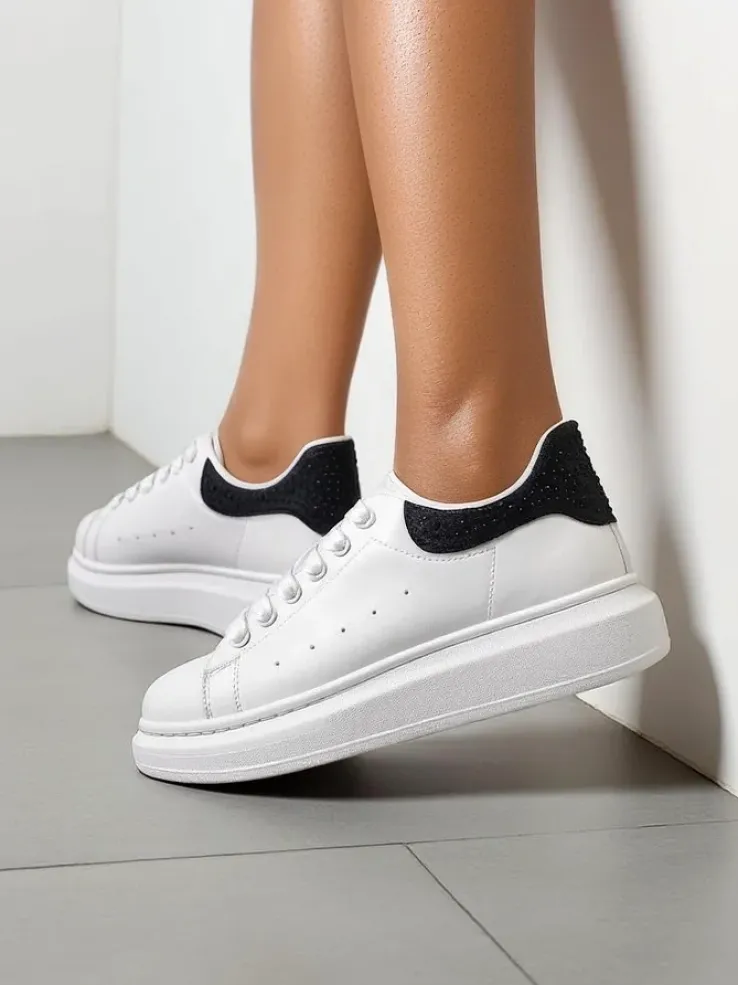 Royalfashion Sportowe sneakersy damskie z cyrkoniami Ellefa