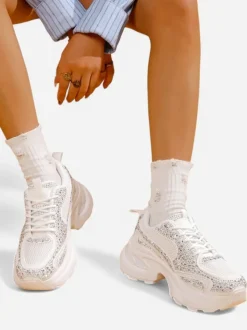 Royalfashion Sportowe sneakersy damskie z cyrkoniami Bloss