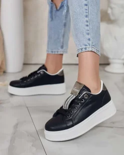 Royalfashion Sportowe sneakersy damskie z cyrkoniami Jocix