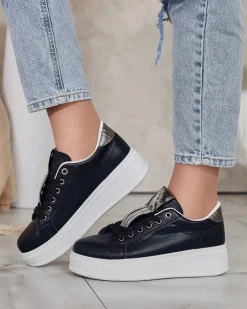 Royalfashion Sportowe sneakersy damskie z cyrkoniami Jocix