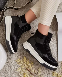 Royalfashion Sportowe wysokie sneakersy damskie Goloppy