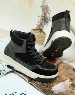 Royalfashion Sportowe wysokie sneakersy damskie Goloppy