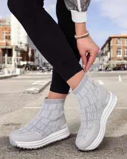 Royalfashion Sportowe wysokie sneakersy damskie Lori