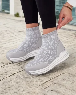 Royalfashion Sportowe wysokie sneakersy damskie Lori