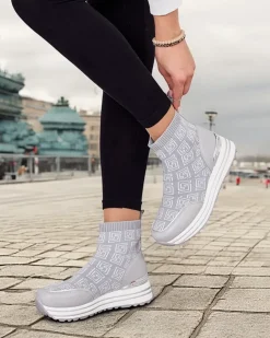 Royalfashion Sportowe wysokie sneakersy damskie Lori