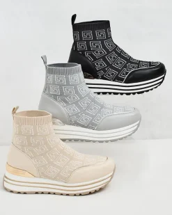 Royalfashion Sportowe wysokie sneakersy damskie Lori