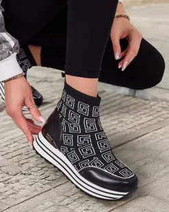 Royalfashion Sportowe wysokie sneakersy damskie Lori