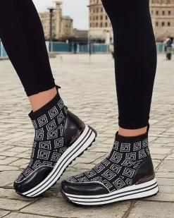 Royalfashion Sportowe wysokie sneakersy damskie Lori