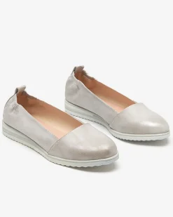 Royalfashion Srebrne baleriny damskie Asya