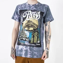 Royalfashion Szara bawełniana koszulka męska z printem