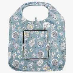 Royalfashion Szara torba zakupowa składana w portfel z roślinnym wzorem