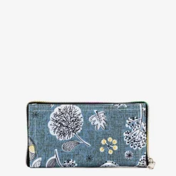 Royalfashion Szara torba zakupowa składana w portfel z roślinnym wzorem