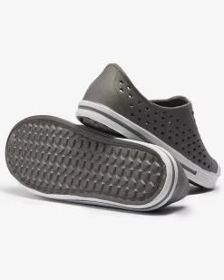 Royalfashion Szare ażurowe dziecięce gumowe trampki Jiteri