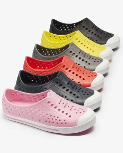 Royalfashion Szare ażurowe dziecięce gumowe trampki Jiteri