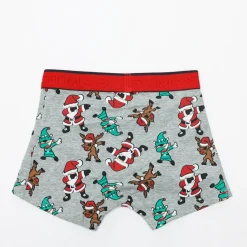 Royalfashion Szare chłopięce świąteczne bokserki