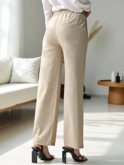 Royalfashion Szerokie spodnie damskie z ozdobną klamerką