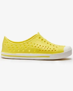 Royalfashion Żółte ażurowe dziecięce gumowe trampki Jiteri