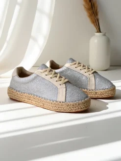 Royalfashion Trampki damskie z brokatem Sercele