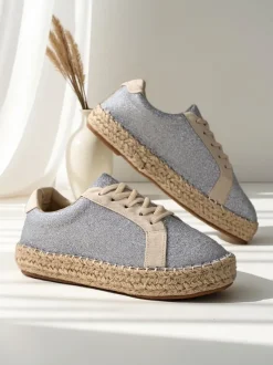 Royalfashion Trampki damskie z brokatem Sercele