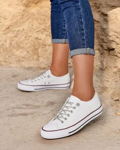 Royalfashion Trampki damskie z ozdobnymi sznurówkami Timi