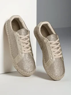 Royalfashion Trampki damskie z brokatem Sercele