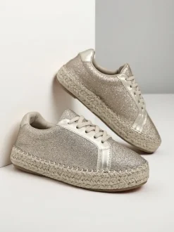 Royalfashion Trampki damskie z brokatem Sercele