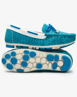 Royalfashion Turkusowe dziecięce mokasyny Dannad