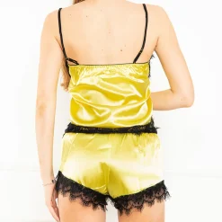 Royalfashion Żółty 2-częściowy komplet piżamowy