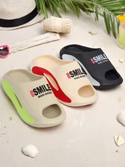 Royalfashion Uniwersalne gumowe klapki Super Smile