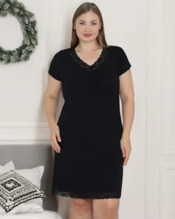 Royalfashion Wiskozowa nocna koszula damska PLUS SIZE
