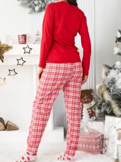 Royalfashion Świąteczna bawełniana piżama damska