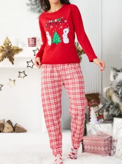 Royalfashion Świąteczna bawełniana piżama damska