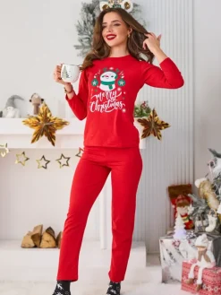 Royalfashion Świąteczna bawełniana piżama damska