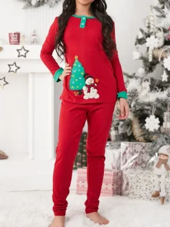 Royalfashion Świąteczna dziecięca piżama z printem