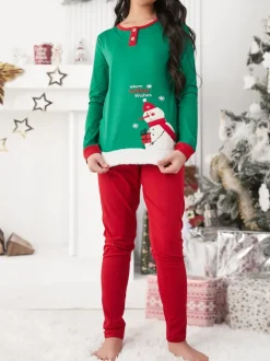 Royalfashion Świąteczna dziecięca piżama z printem