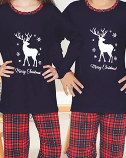 Royalfashion Świąteczna dziecięca piżama z printem