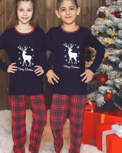 Royalfashion Świąteczna dziecięca piżama z printem