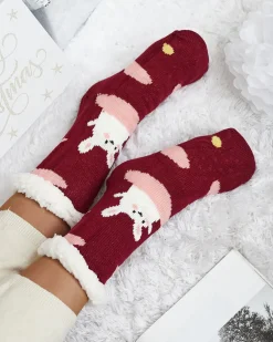 Royalfashion Świąteczne damskie zimowe skarpetki z zwężeniami