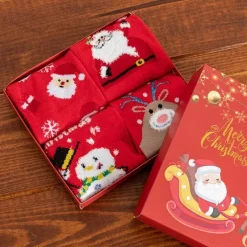 Royalfashion Świąteczne dziecięce skarpetki 4/pak