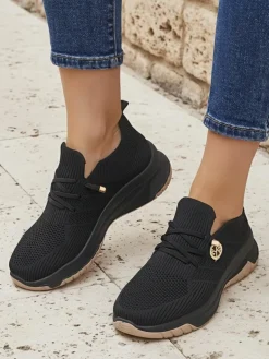 Royalfashion Wsuwane damskie materiałowe buty sportowe Teletta