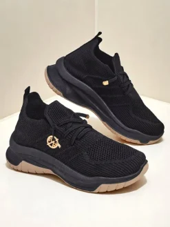 Royalfashion Wsuwane damskie materiałowe buty sportowe Teletta