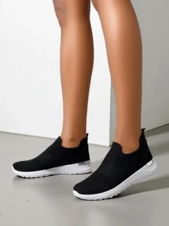 Royalfashion Wsuwane damskie materiałowe buty sportowe Satet