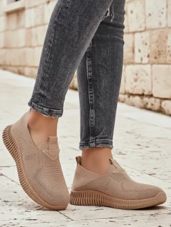 Royalfashion Wsuwane damskie materiałowe buty sportowe Serra